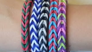 RAINBOW LOOM FISHTAIL BRACELET BY HAND  EASY [upl. by Ahsan]