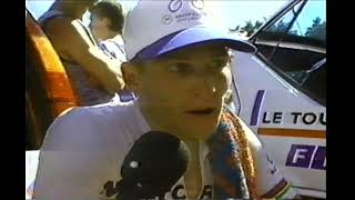 1994 Tour de France Stage 9 Time Trial  Indurain Overtakes Armstrong [upl. by Sergei]