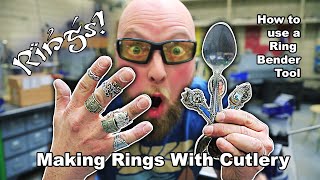 Making Rings with Cutlery  Ring Bending Tool [upl. by Sillig]