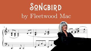 Songbird  Fleetwood Mac  Piano Solo with Sheet Music [upl. by Boleyn]