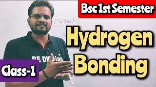 Class 1 Hydrogen Bonding  H Bonding Bsc 1st Semester bsc bsc1stsemester [upl. by Nyladgam318]