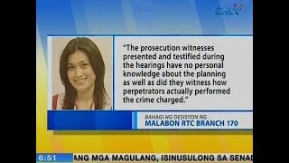 UB Kasong murder at parricide laban sa asawa at biyenan ni Ruby Rose BarramedaJimenez ibinasura [upl. by Demeter313]