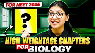 Important HIGH Weightage Chapters of BIOLOGY💥 For NEET 2025 🔥 [upl. by Derr]