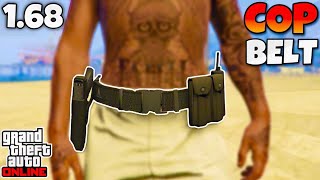 How to Get The COP BELT on ANY OUTFIT In GTA 5 Online 169 NO TRANSFER GET COP BELT [upl. by Anayt524]