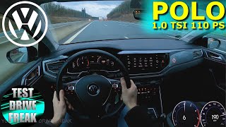 2021 Volkswagen Polo 10 TSI RLine 110 PS TOP SPEED AUTOBAHN DRIVE POV [upl. by Bremble]