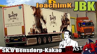 ETS2  trailer mod quotJoachimK JBK SKO BensdorpKakaoquot  review [upl. by Acisseg]