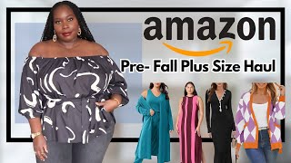 Amazon Plus Size PreFallEnd Of Summer Clothing Haul [upl. by Essirahs]