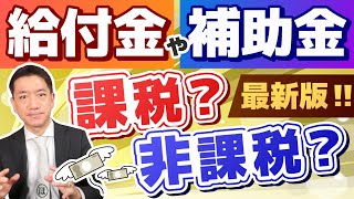 【課税・非課税こうなります：給付金・補助金】生活支援給付金・年金支援給付金・雇用調整助成金・休業給付金・持続化補助金などの取扱い 詐欺に注意～是非ご覧ください ≪24年1月時点≫ [upl. by Astera640]