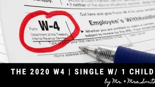 How To Fill Out 2020 W4  Single With Child [upl. by Mixie48]