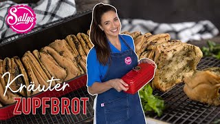 Faltenbrot  Kräuter Zupfbrot  Kräuter Baguette  Sallys Welt [upl. by Adis980]