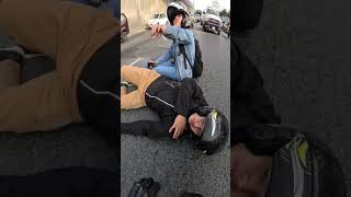 ACCIDENTE 😨😱 flamabiker moto biker motos motovlog bikers [upl. by Notniuq]