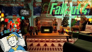 ✨10 Hour Fallout 4 ASMR Christmas Vibes  Piano Music Snowstorm amp Cozy Container Home Ambience ❄️🎅 [upl. by Merritt601]