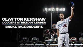 Clayton Kershaw Dodgers Strikeout Leader  Backstage Dodgers Season 9 2022 [upl. by Ativad]