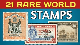 Most Expensive Stamps Seldom Offered At Auctions  Top 21 Stamps [upl. by Rikki]