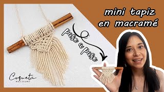 tutorial mini tapiz macrame  PASO A PASO  14 [upl. by Nosoj566]