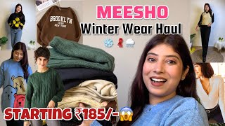 MEESHO Winter Wear Haul🧸❄️🧣 Starting ₹185😱 Under ₹730  Tryon Haul Payal Singh winterwear [upl. by Donahue999]