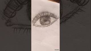 Easiest eyelashes drawing tutorial art creativity hardwork sketch [upl. by Orecic]