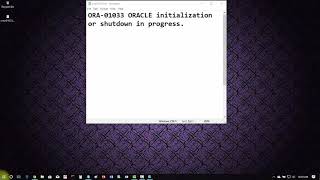 SQLOracle12cHow to fix error quotORA01033 ORACLE initialization or shutdown in progressquot [upl. by Prudi]