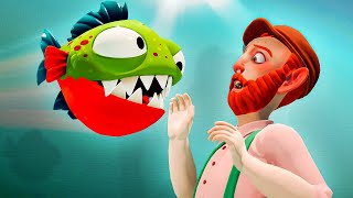 Humans Cant Stop the PIRANHA FISH  New I Am Fish Gameplay [upl. by Eniruam]