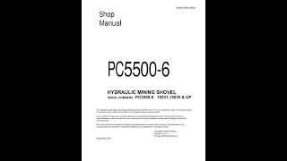 Komatsu PC55006 1503115035 amp Up  SMPC550015035 Service manual [upl. by Nagap]