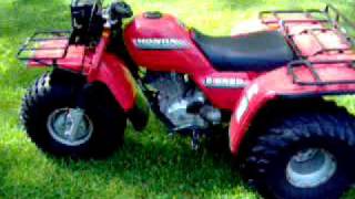 1986 HONDA ATC 250ES BIG RED THREE WHEELER WALK AROUNG WHILE RUNNING [upl. by Semmes]