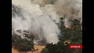 Neverland Ranch threatened by Lake Fire in Santa Barbara County [upl. by Annenn278]