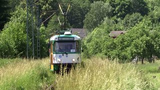 Liberec the romantic interurban Tram 1000 mm 1415062021 [upl. by Pearlman756]