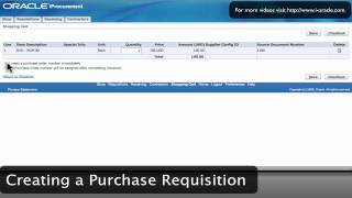 Oracle Training  Create Purchase Requisition in Oracle EBusiness Suite R12 [upl. by Freida353]