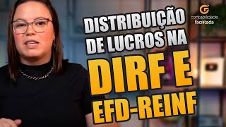 DISTRIBUIÇÃO DE LUCROS NA DIRF E EFDREINF 2024 [upl. by Grote]