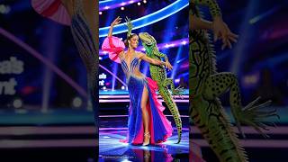 The Woman Performs a Fusion with a Giant Lizard on AGT agt americagottalent magic [upl. by Auj]