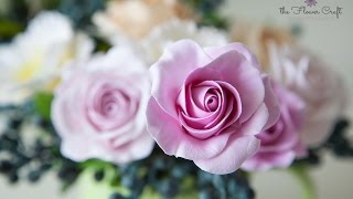 How to make a rose clay flower for beginners [upl. by Timms734]