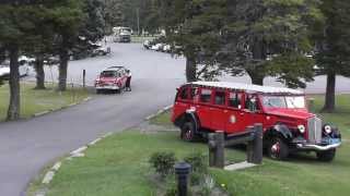 1967 Checker Aerobus Driving at Glacier Park [upl. by Ydnew794]