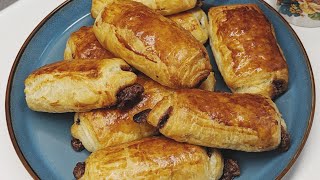 Schnelle und leckere SchokoCroissants und SchinkenKäse Croissants zubereiten Plunderteig Rezept [upl. by Eisenberg]