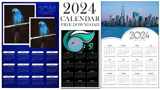 2024 calendar psd free download  2024 Calendar Template [upl. by Ikik12]