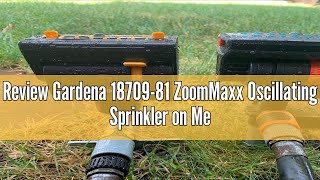 Review Gardena 1870981 ZoomMaxx Oscillating Sprinkler on Metal Step Spike Grey Orange [upl. by Annaes876]