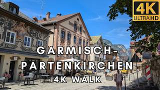 GarmischPartenkirchen Germany 4K 60fps walking tour  exploring the historic city center [upl. by Poland296]