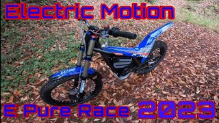 Electric Motion 2023 E pure Race trials bike review [upl. by Osbourn]