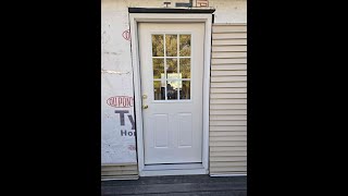 Finishing the installation of the kitchen exterior entry door [upl. by Zined]