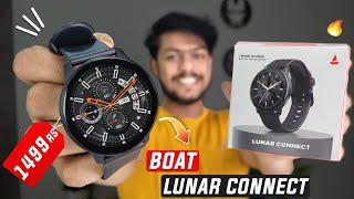 BOAT LUNAR CONNECT Bluetooth Calling Smartwatch Under 2000 Rs Unboxing amp review [upl. by Cyb]