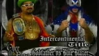 WWF Over the Edge 1999 Match 3 Blue Blazer RIP Owen Hart vs The Godfather [upl. by Dnalra]