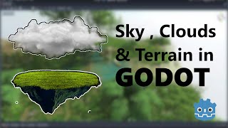 How to create realistic Sky  Cloud and Terrain in Godot [upl. by Macri451]