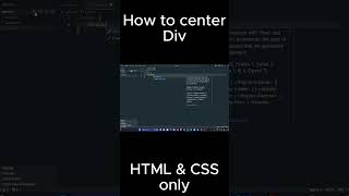 How to center a div shortsfyp [upl. by Halihs205]