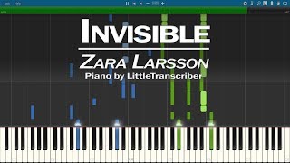 Zara Larsson  Invisible from the Netflix Film Klaus Piano Cover  Synthesia Tutorial [upl. by Nathanael]