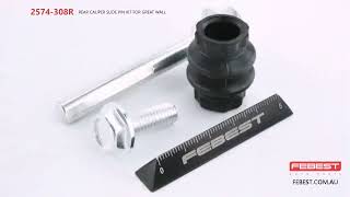 2574308R REAR CALIPER SLIDE PIN KIT FOR GREAT WALL [upl. by Yllen137]