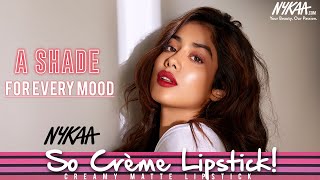 Nykaa So Creme Creamy Matte Lipstick Ft Janhvi Kapoor  Nykaa [upl. by Franzoni]