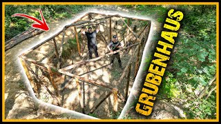 Grubenhaus 30  Das größte Shelter was wir jemals bauen Part 3  Bushcraft Survival Shelter [upl. by Doloritas]