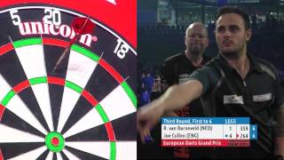 SENSATIONAL GAME Raymond van Barneveld v Joe Cullen  European Darts Grand Prix third round [upl. by Georgie]