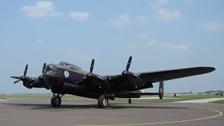 Rare Avro Lancaster and Hot Gen B25 Bombers Start Their Engines [upl. by Stinky]