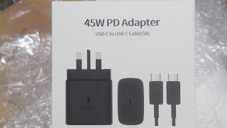 unboxing amp tested samsung 45w charger compare with 25w link to buy in description [upl. by Canute]