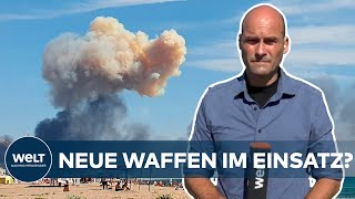 UKRAINEKRIEG Nach heftigen Explosionen  Russen fliehen von der Krim  WELT Thema [upl. by Lurette]